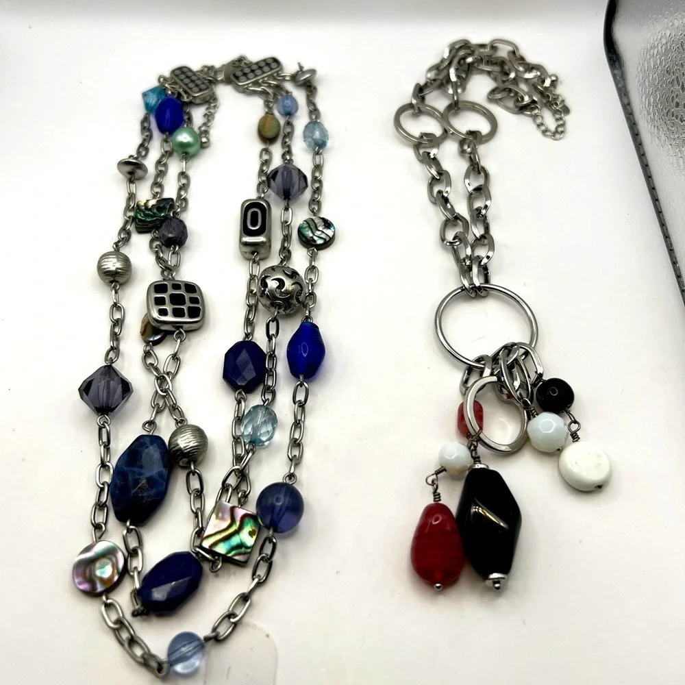 2 Lia Sophia statement necklaces